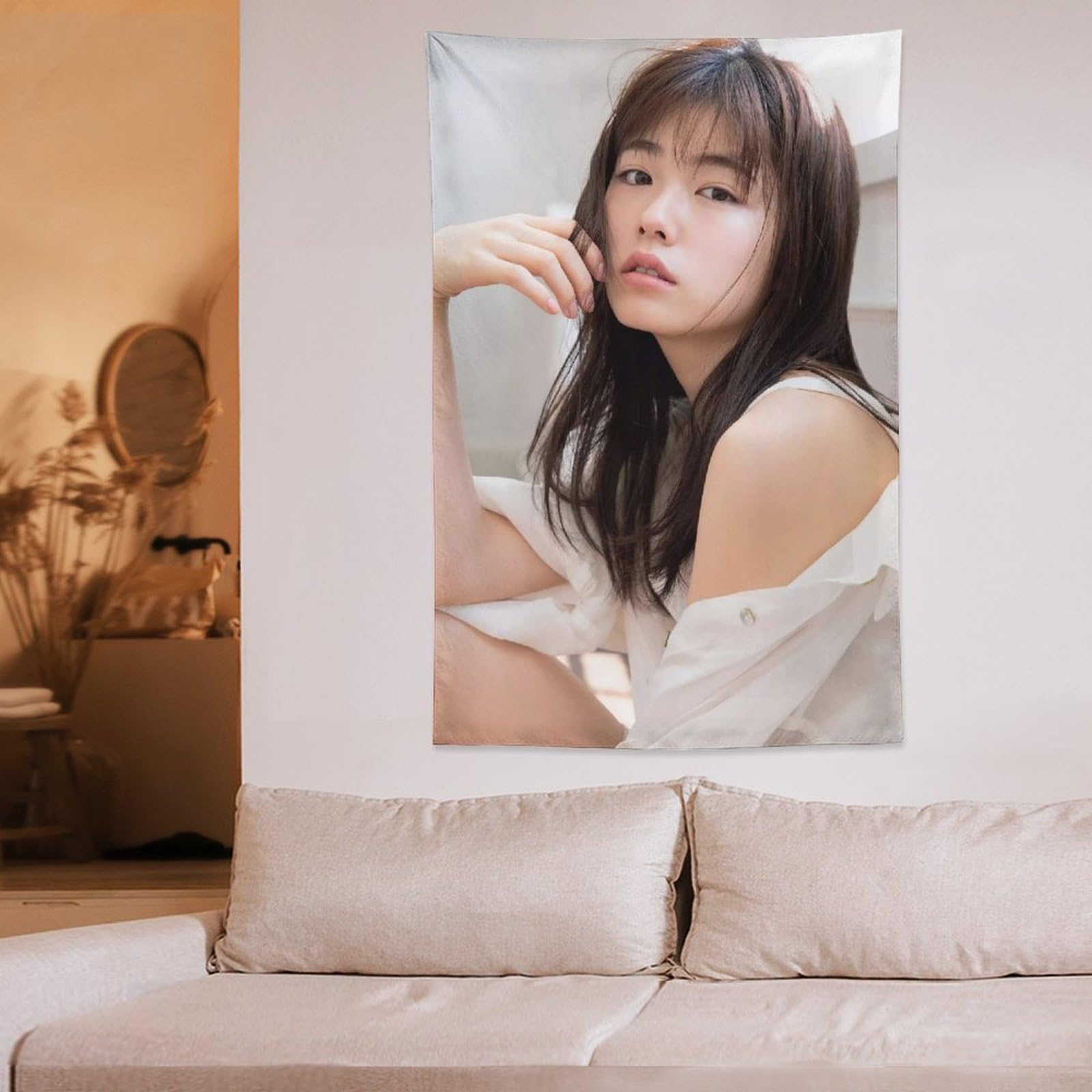 美品 値下げ♡アート アンティーク風　絵　花　大きめ　シック Amazon.co.jp: ZYBOWAYL ヨーロッパ調浴室ミラー 四葉の